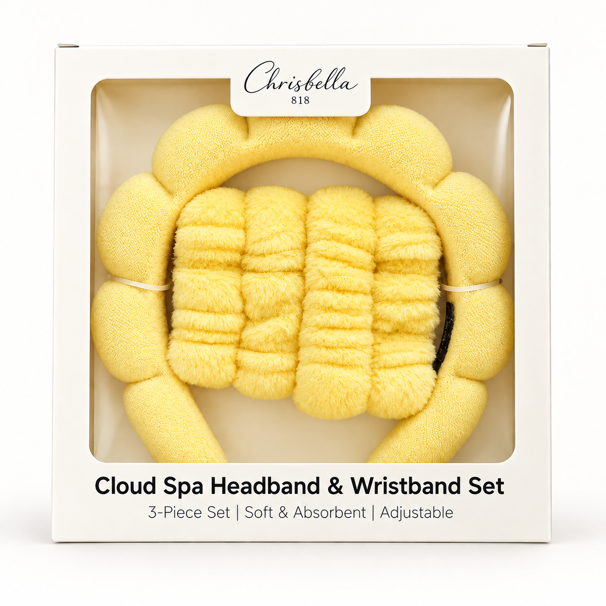 Chrisbella818 Cloud Spa Headband &wristband Set