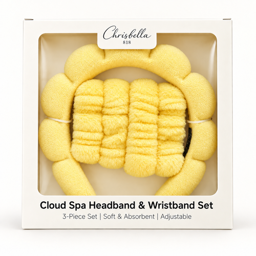 Chrisbella818 Cloud Spa Headband &wristband Set