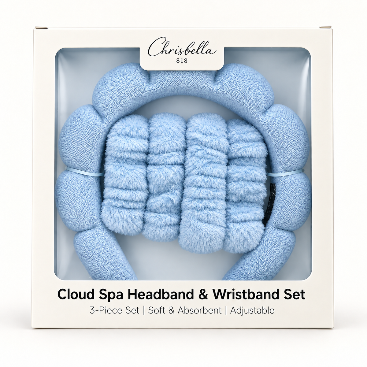Chrisbella818 Cloud Spa Headband &wristband Set