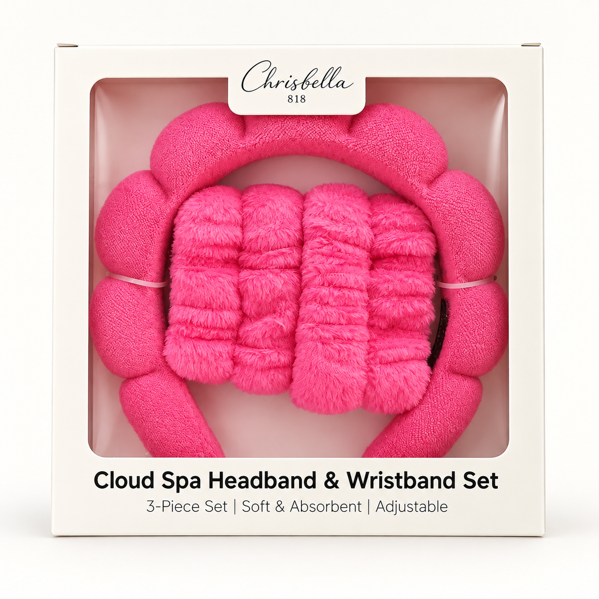 Chrisbella818 Cloud Spa Headband &wristband Set